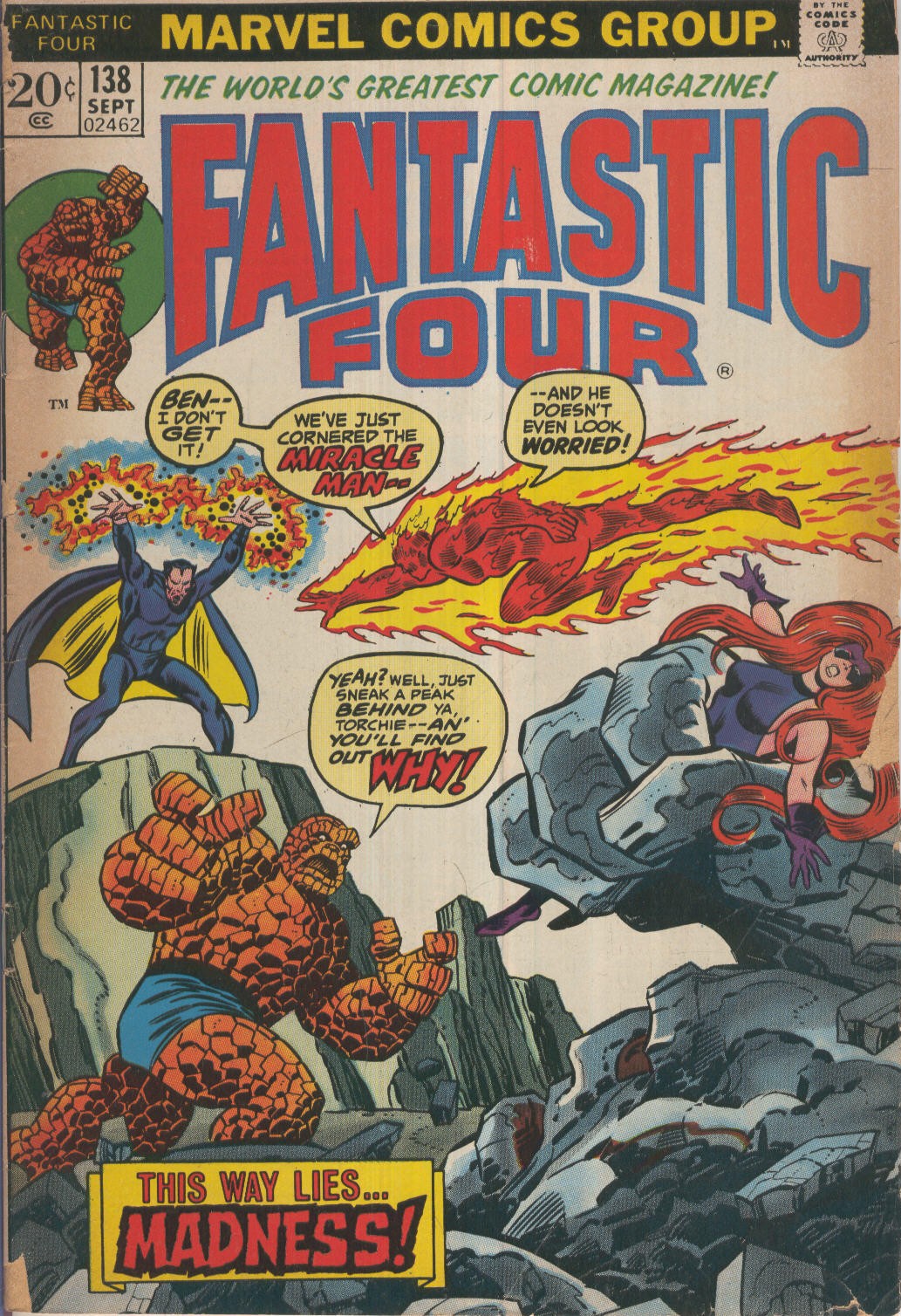 FANTASTIC FOUR Vol.01 Numero 138: Madness is the miracle man