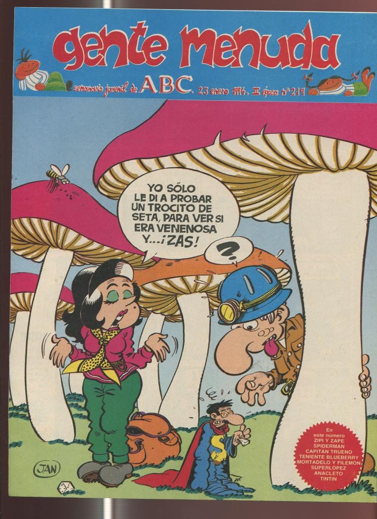 Gente Menuda seminario juvenil de ABC numero 219: El Capitan Trueno, etc