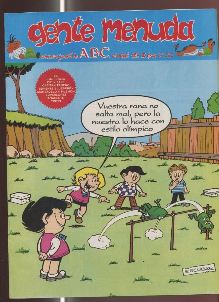 Gente Menuda seminario juvenil de ABC numero 232: El Capitan Trueno, etc