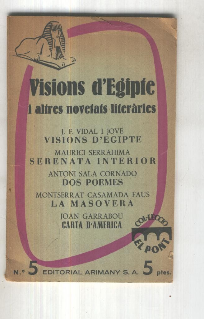 Visions d Egipte i altres novetats literàries