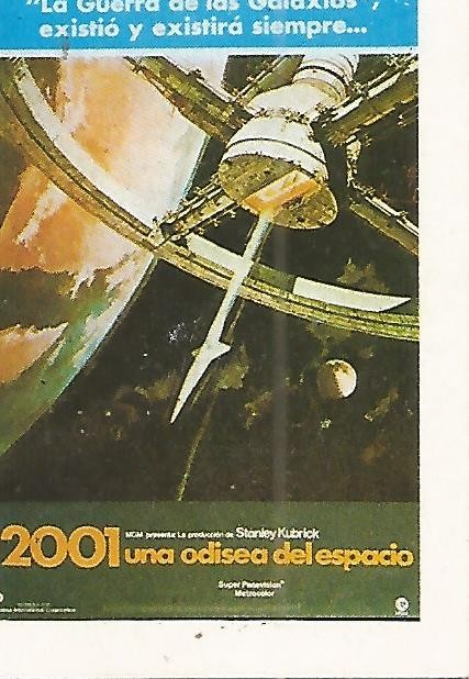 CROMO VIDEO GUAY 076: CARTEL 2001 UNA ODISEA DEL ESPACIO no 107