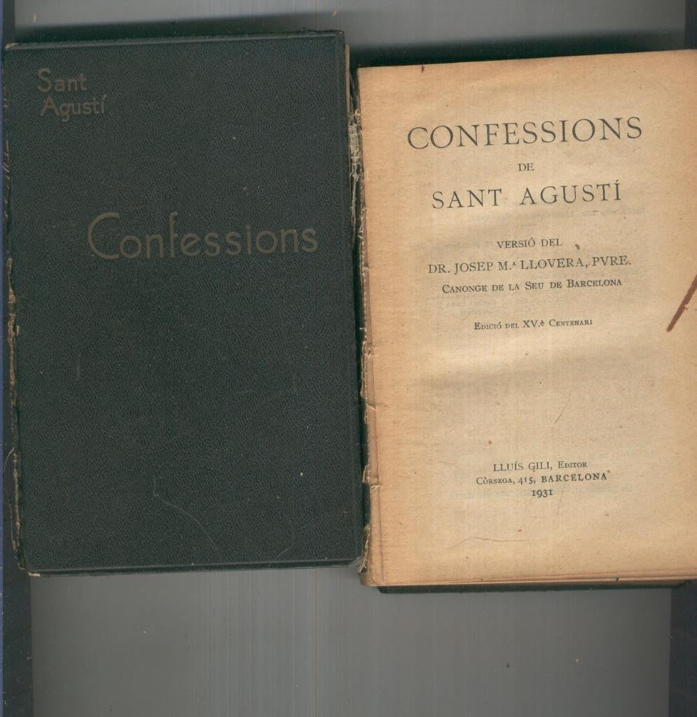 Confessions de Sant Agustin por Josep M.Llovera (cubierta mal estado)