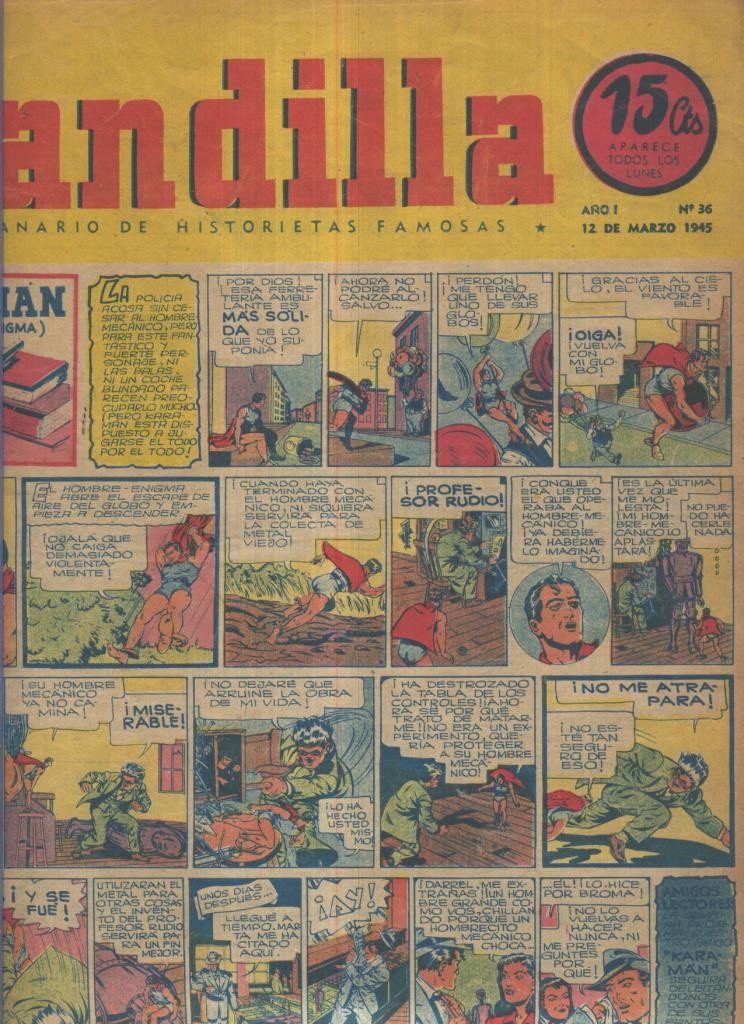 Pandilla semanario de historietas famosas numero 036: ( procede de tomo desencuadernado)