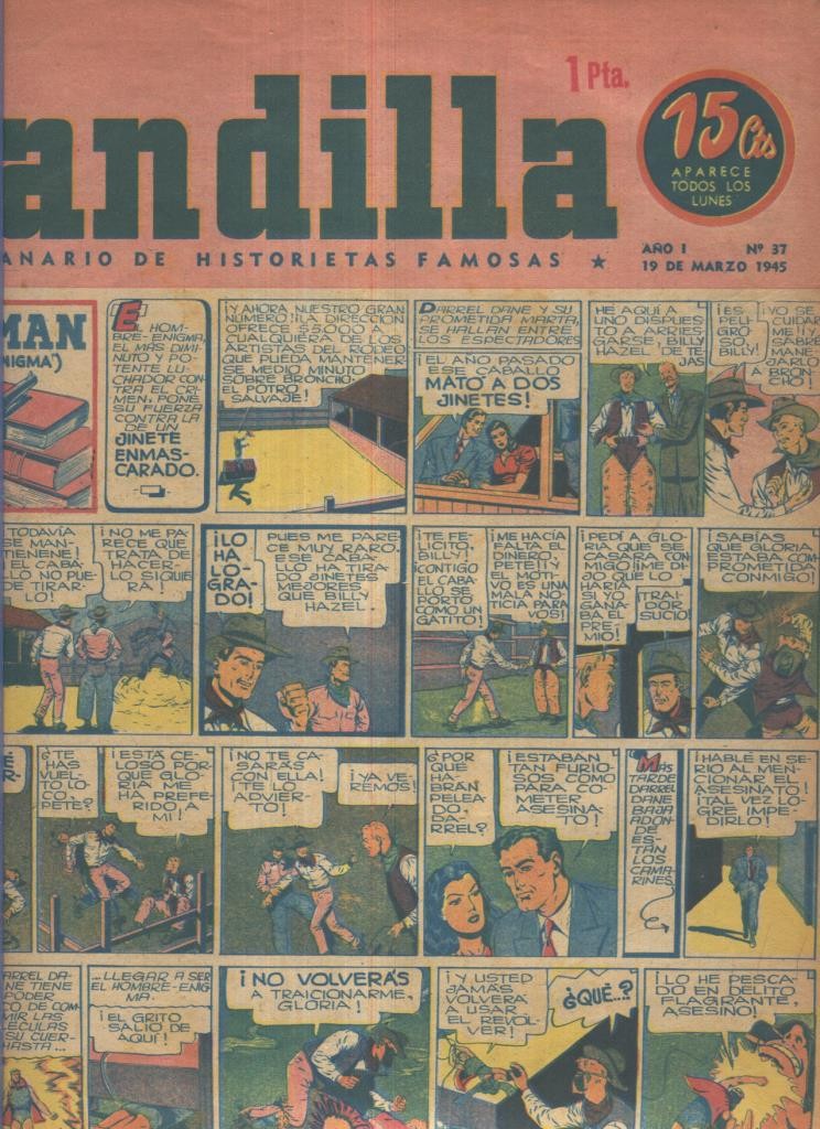 Pandilla semanario de historietas famosas numero 037: ( procede de tomo desencuadernado)