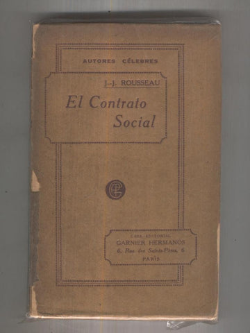 El contrato social (cubierta mal estado lado lomo y suelta de la tripa interior)