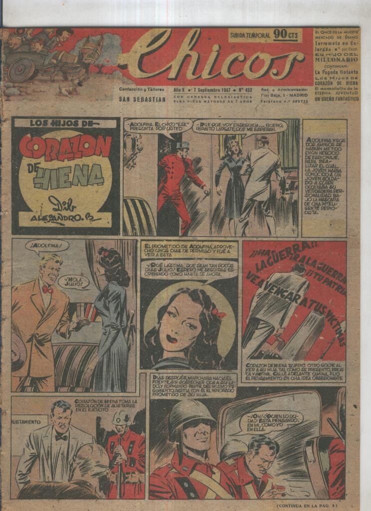 Chicos de Consuelo Gil numero 452 (procede de tomo desencuadernado)