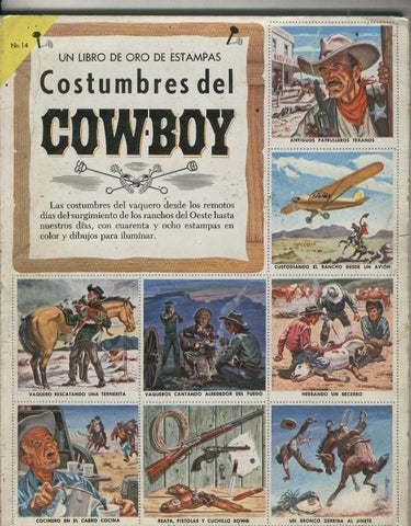 Album de cromos: Costumbres del Cowboy (numerado 2 en trasera)