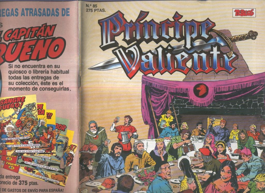 El Principe Valiente de Ediciones B numero 85 (numerado 2 en trasera)