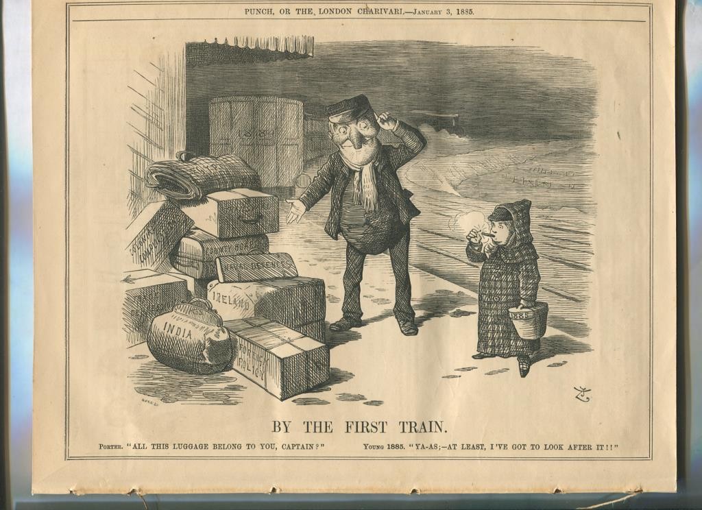 Punch semanario humor ingles de 1885: juego 12 paginas semana 03.01.1885