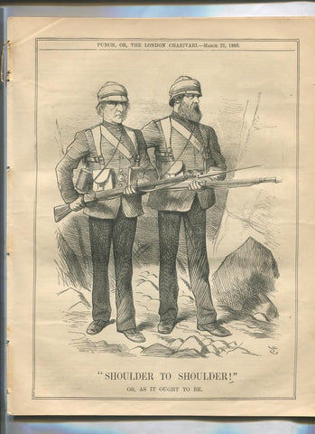 Punch semanario humor ingles de 1885: juego 12 paginas semana 21.03.1885