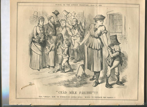 Punch semanario humor ingles de 1885: juego 12 paginas semana 11.04.1885