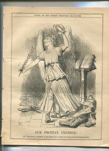 Punch semanario humor ingles de 1885: juego 12 paginas semana 16.05.1885