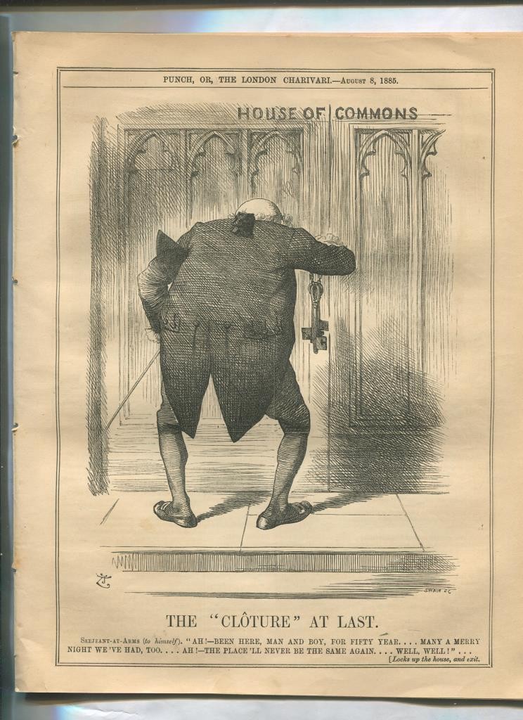 Punch semanario humor ingles de 1885: juego 12 paginas semana 08.08.1885