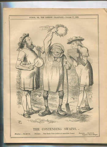 Punch semanario humor ingles de 1885: juego 12 paginas semana 17.10.1885