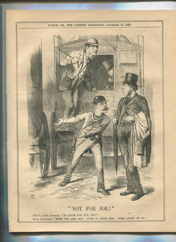 Punch semanario humor ingles de 1885: juego 12 paginas semana 14.11.1885