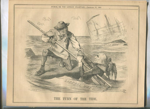 Punch semanario humor ingles de 1885: juego 12 paginas semana 12.12.1885