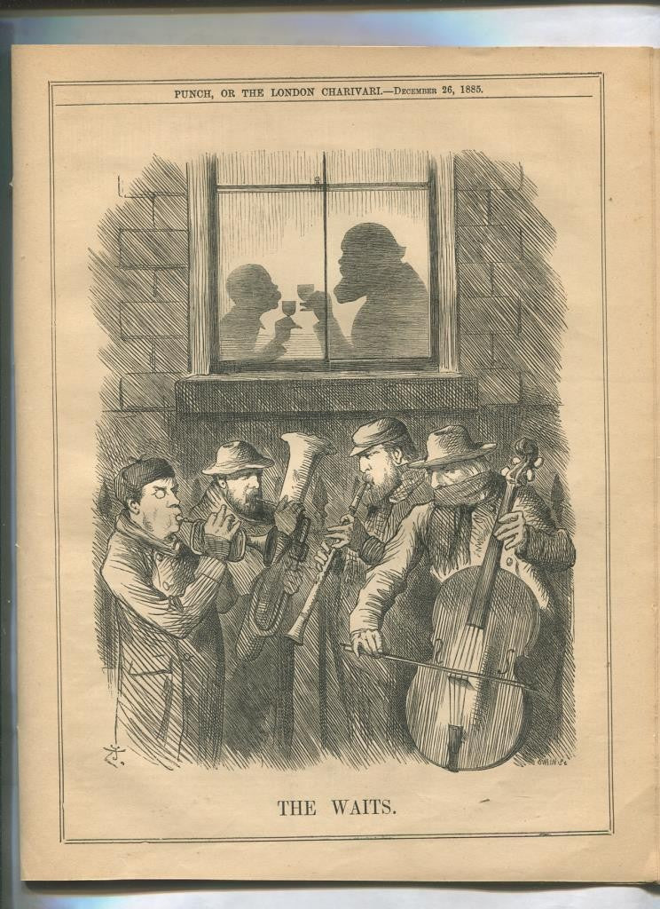 Punch semanario humor ingles de 1885: juego 12 paginas semana 26.12.1885