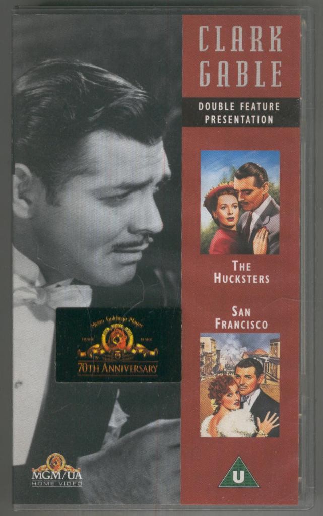 VHS Cine: CLARK GABLE - Double Feature Presentation. THE HUCKSTERS y SAN FRANCISCO