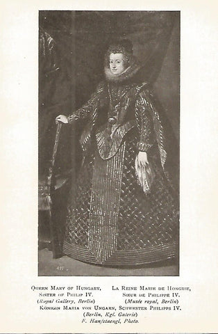 Lamina 013: VELAZQUEZ Reina Maria de Hungria hermana de Felipe IV