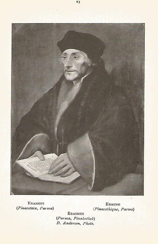 Lamina 073: HOLBEIN. Erasmo de Rotterdam