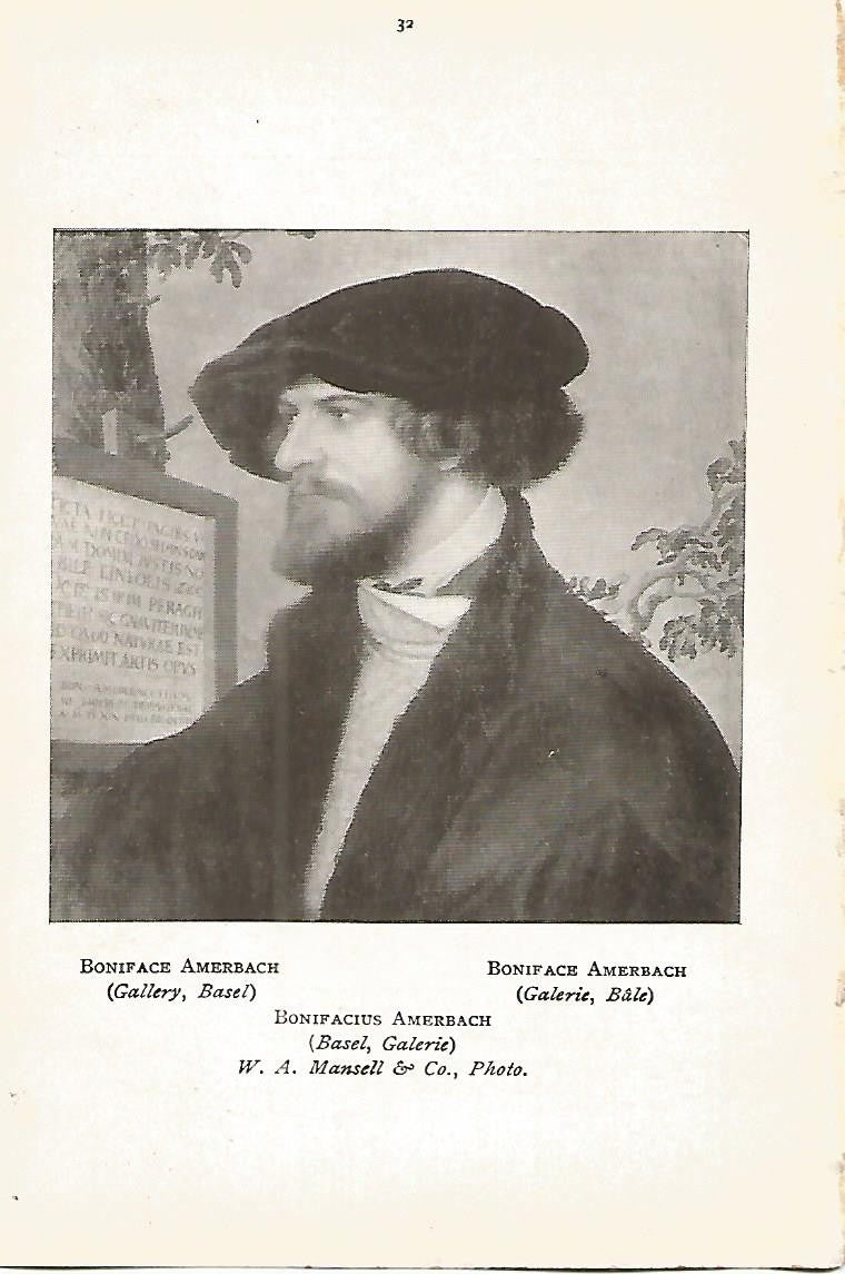 Lamina 077: HOLBEIN. Bonifacio Amerbach