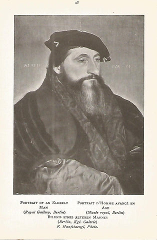 Lamina 085: HOLBEIN. Retrato de hombre viejo