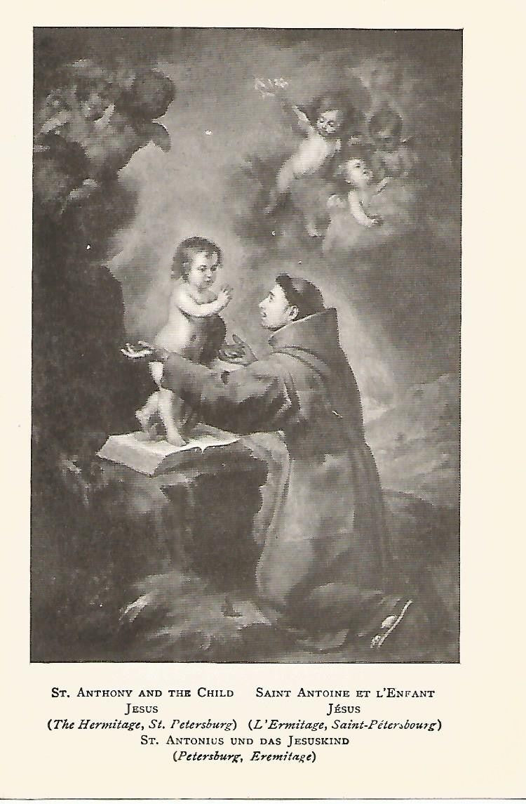 Lamina 152: MURILLO. San Antonio y el niño Jesus