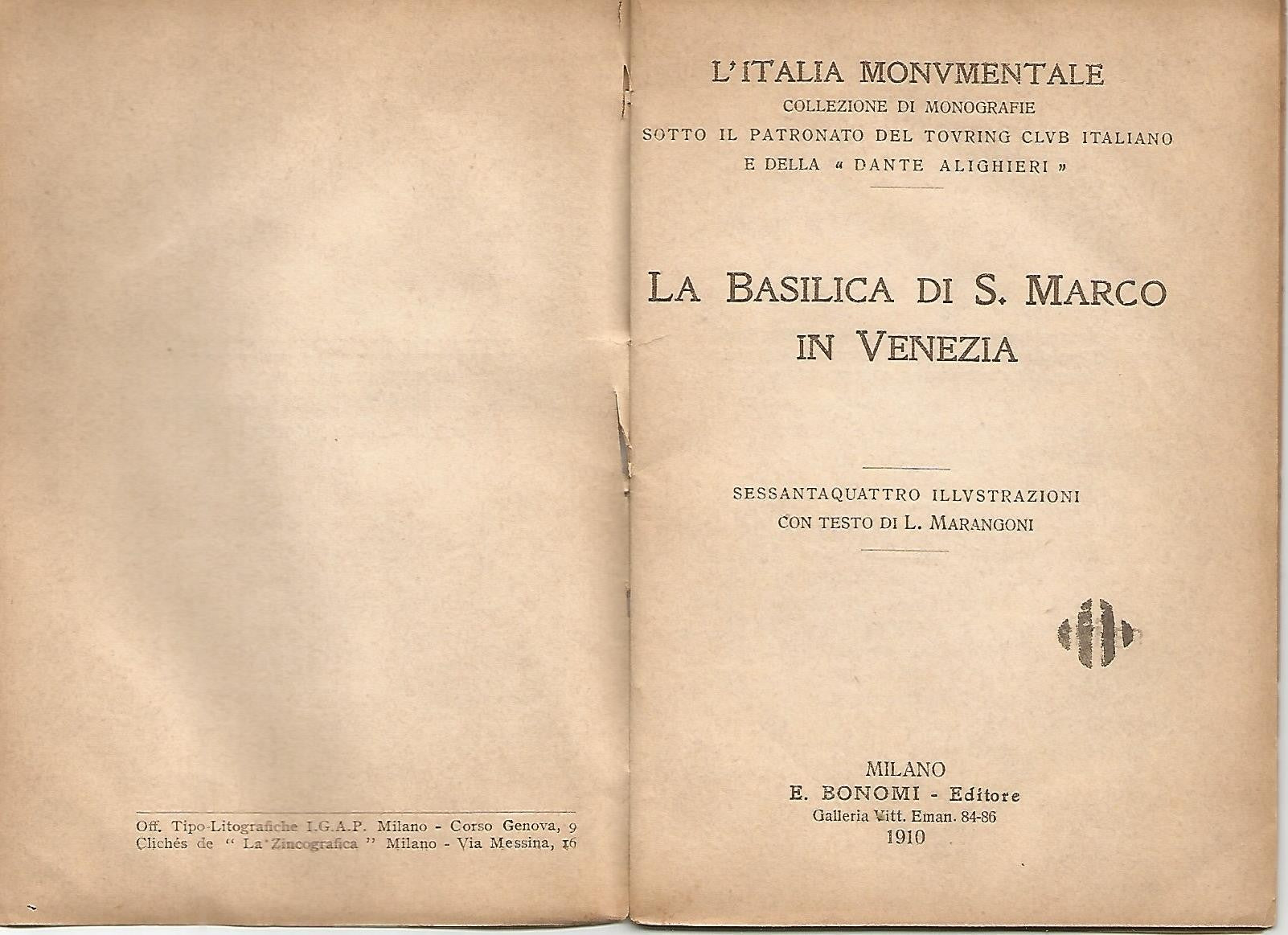 Libro 156: L Italia Monumentale. La Basilica di San Marco in Venezia