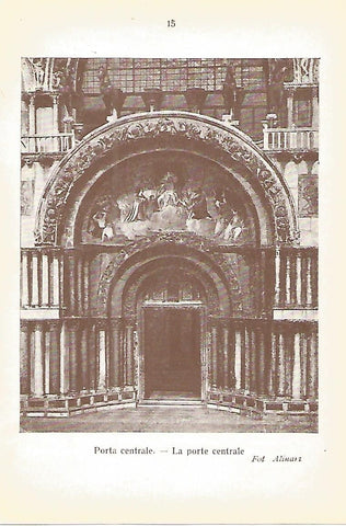 Lamina 164: VENEZIA. Basilica de San Marcos: Puerta central