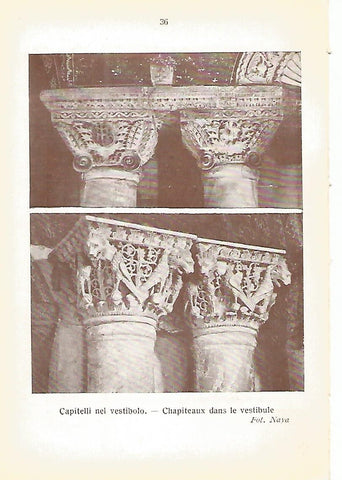Lamina 174: VENEZIA. Basilica de San Marcos: Capiteles del vestibulo