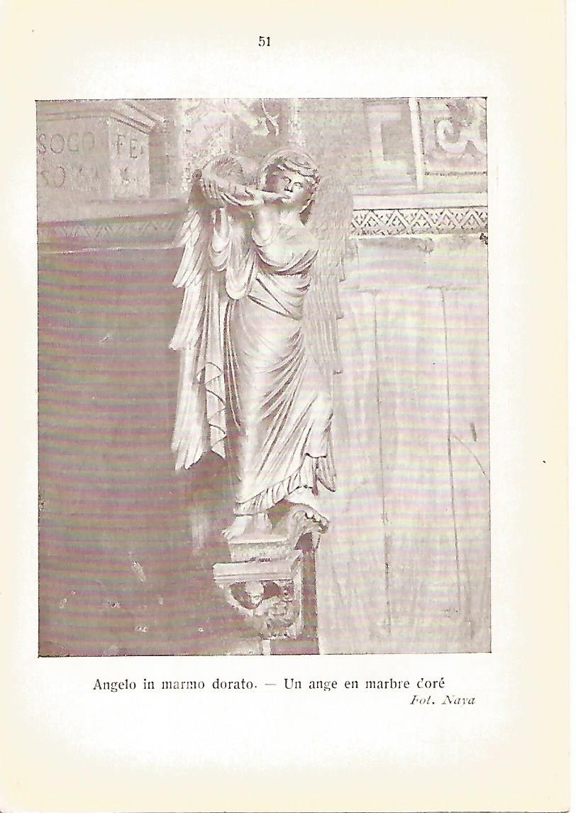 Lamina 182: VENEZIA. Basilica de San Marcos: Angel de marmol dorado