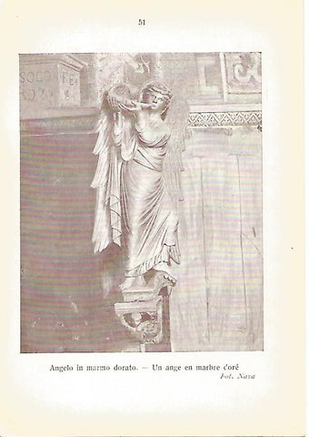 Lamina 182: VENEZIA. Basilica de San Marcos: Angel de marmol dorado