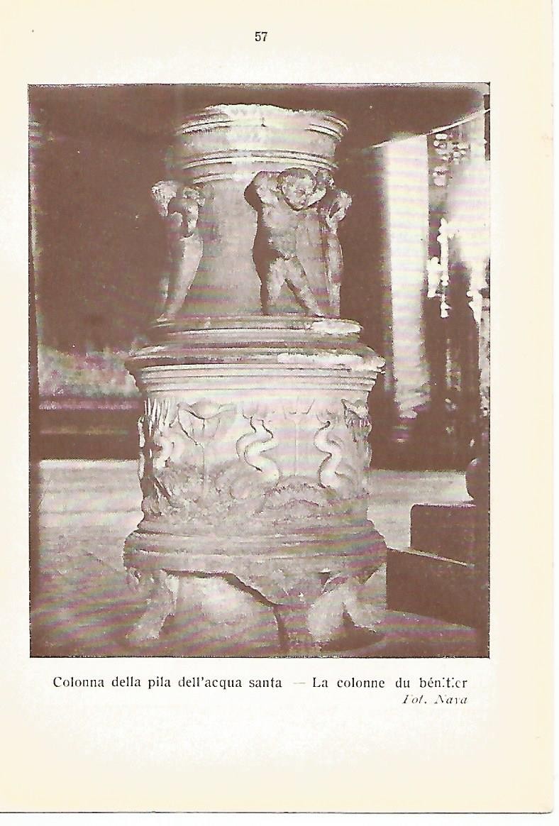 Lamina 185: VENEZIA. Basilica de San Marcos: Columna de la pila de agua bendita