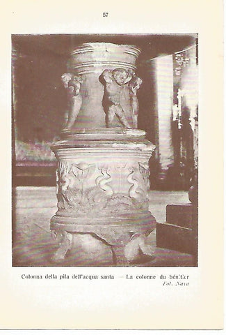Lamina 185: VENEZIA. Basilica de San Marcos: Columna de la pila de agua bendita