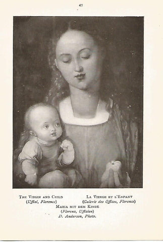 Lamina 334: DURER. La Virgen y el Niño