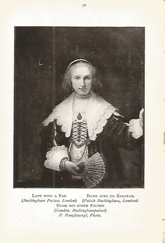 Lamina 358: REMBRAND. Señora con abanico