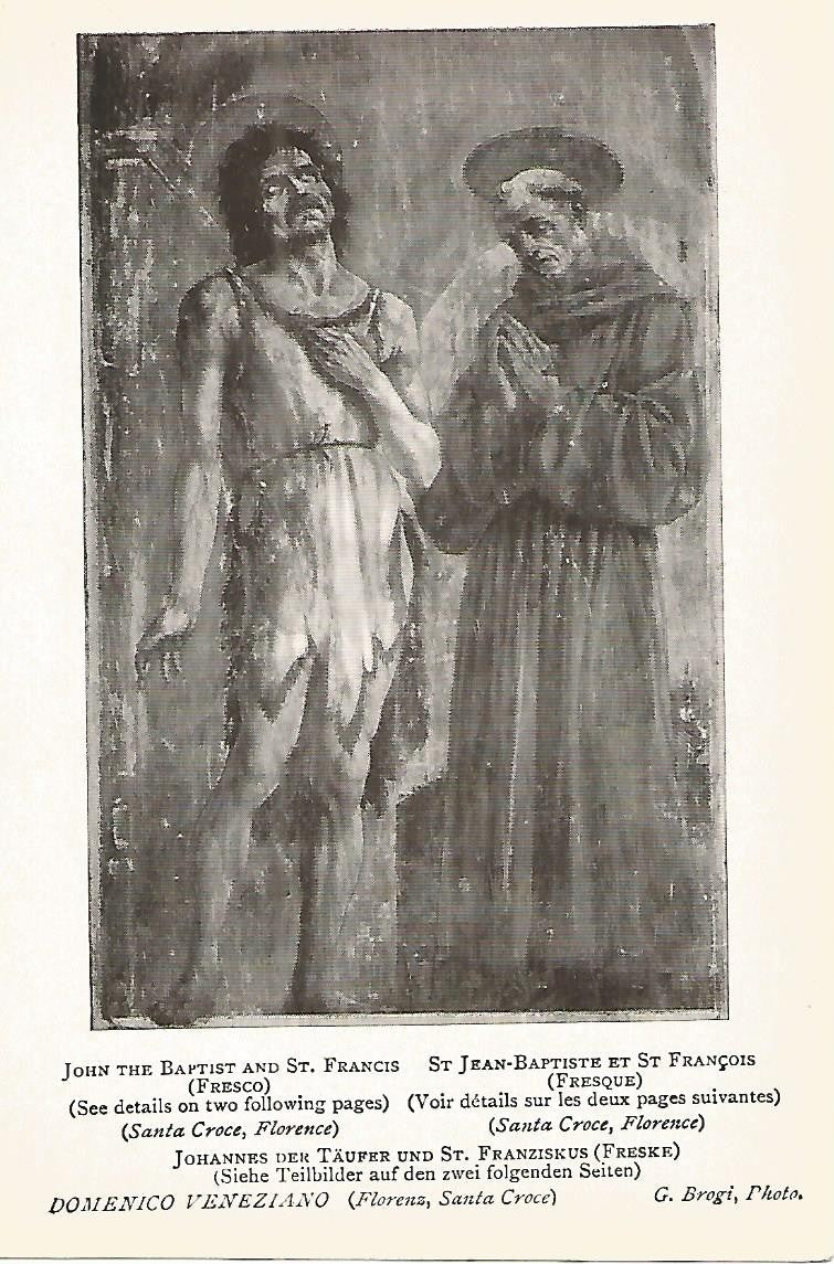 Lamina 385: VENEZIANO. Juan el Bautista con San Francisco