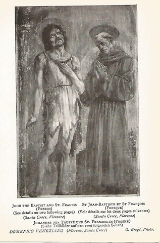 Lamina 385: VENEZIANO. Juan el Bautista con San Francisco