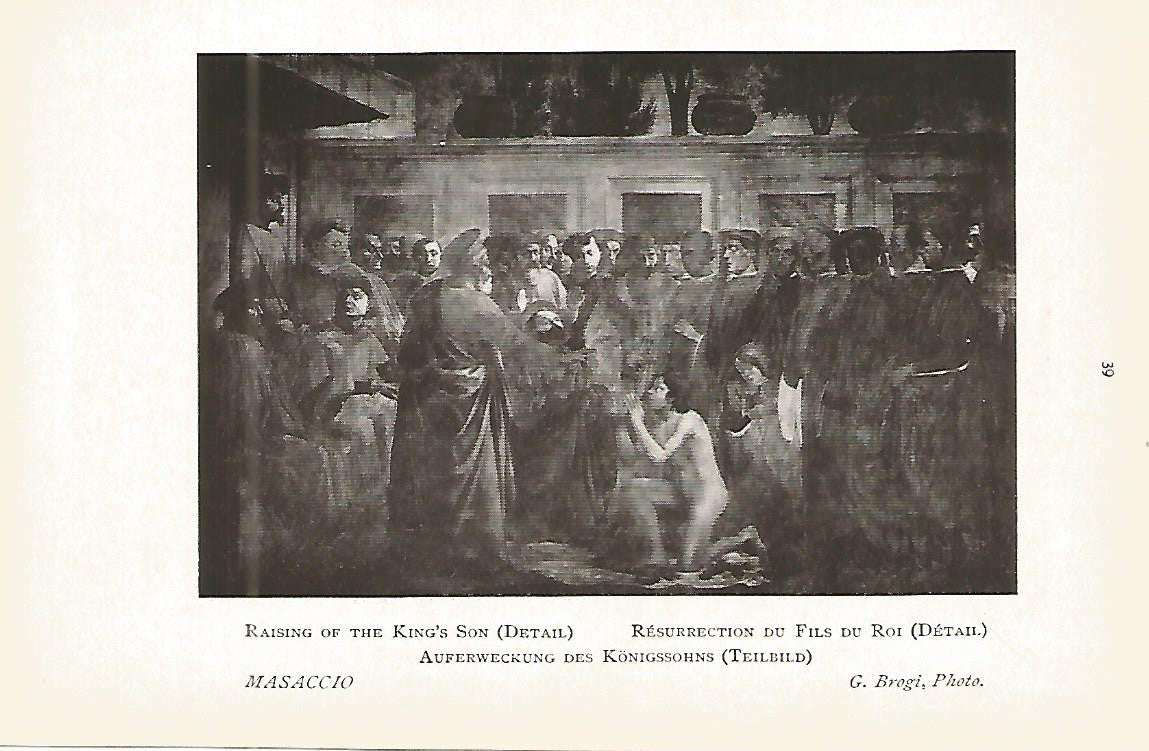 Lamina 393: MASACCIO. La resurrecion de los hijos del rey (detalle)