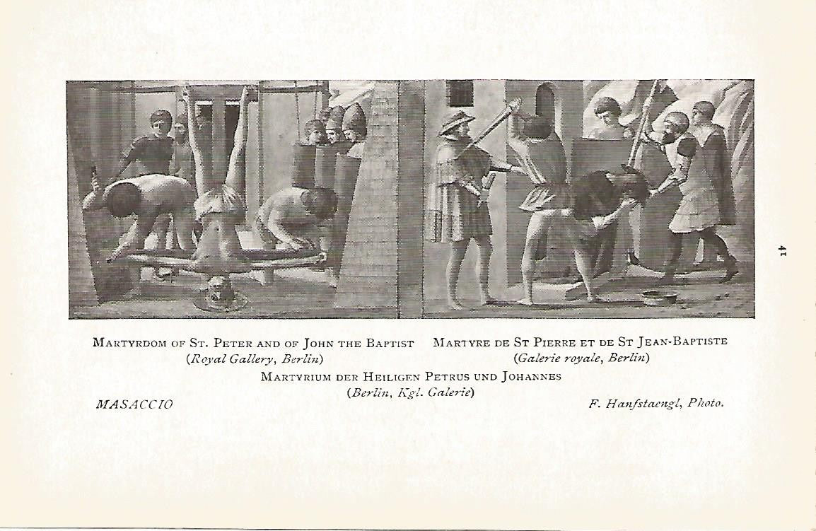 Lamina 394: MASACCIO. El martirio de San Pedro y de Juan el Bautista