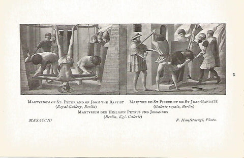 Lamina 394: MASACCIO. El martirio de San Pedro y de Juan el Bautista
