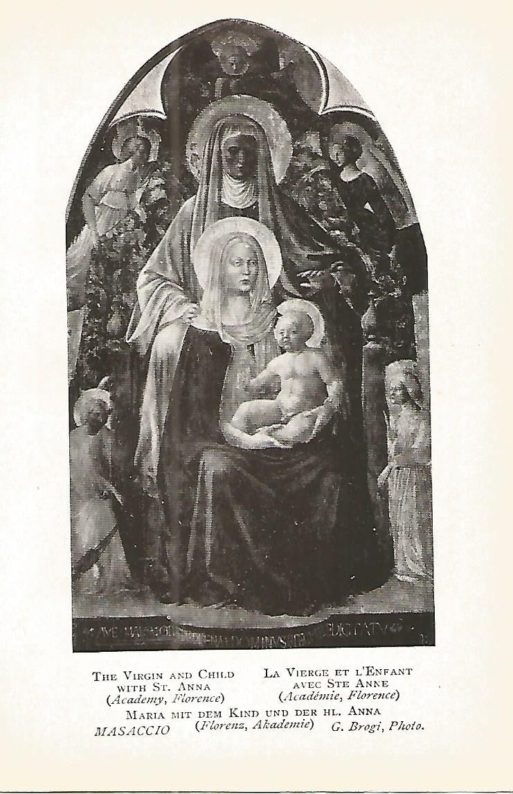 Lamina 395:MASACCIO. La Virgen y el Niño con Santa Ana