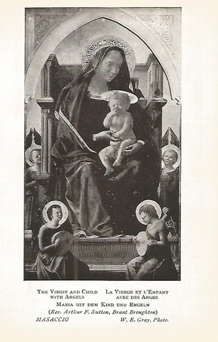 Lamina 396: MASACCIO. La Virgen y el Niño con angeles