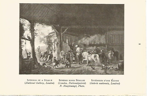 Lamina 408: WOUWERMAN. Interior de un establo