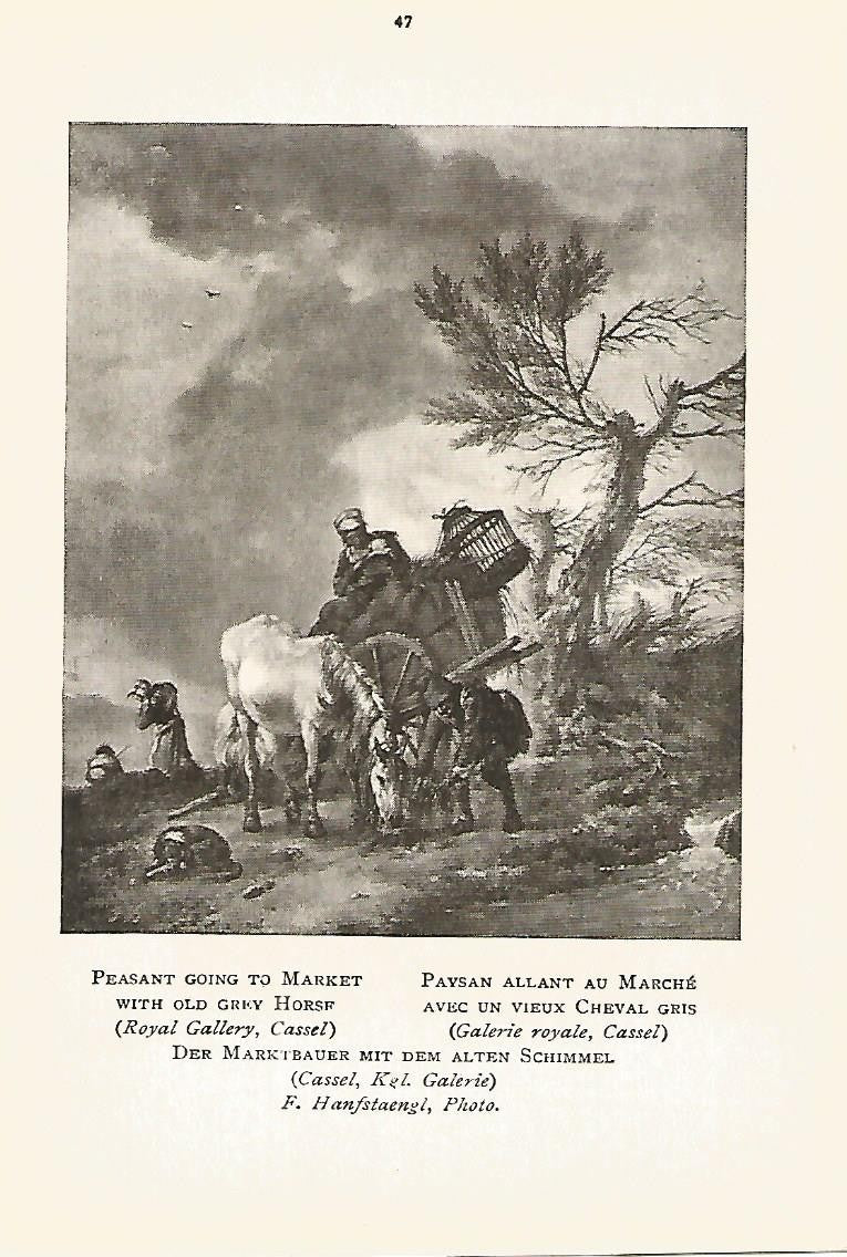 Lamina 428: WOUWERMAN. Mercader yendo al mercado con un caballo viejo
