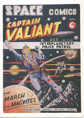 Postal 52708: CAPTAIN VALIANT de Mick Angio. Coleccion SPACE ACES