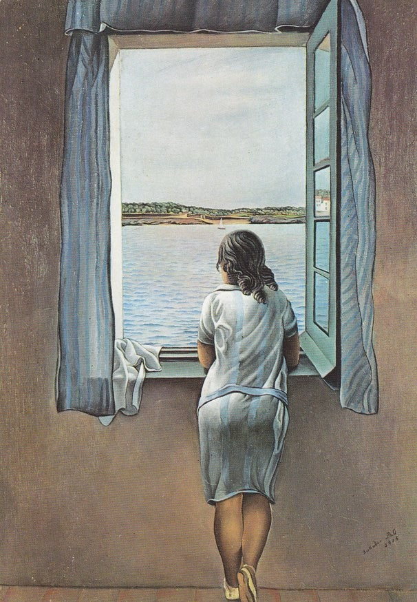 Postal 60259: Muchacha en la ventana Dali (Museo ACC Madrid).