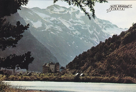 Postal 60296: Bielsa valle de Pineta y lago. Pirineo Aragones (Huesca)