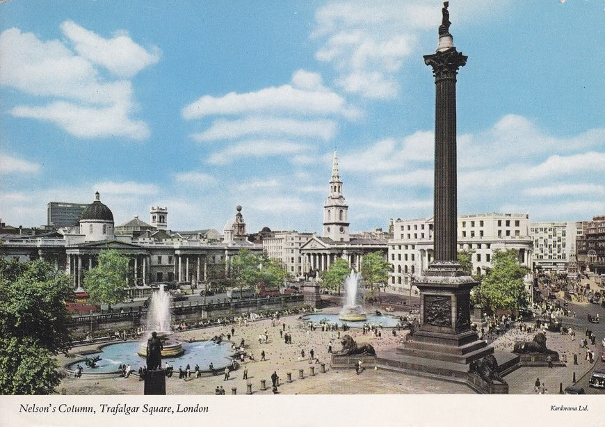 Postal 60329. Plaza Trafalgar Square. Columna de Nelson. Londres