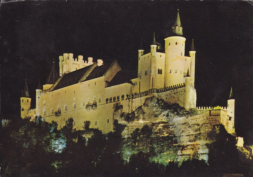 Postal 60344. Alcazar aspecto nocturno. Segovia